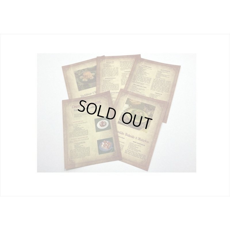 画像6: 2種のアンティークなペーパーセット＊古いレシピ＊30枚＊海外製