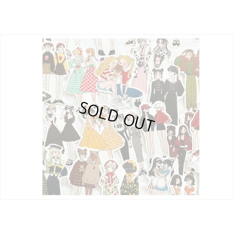 画像11: 仲良し2人組＊ダイカットシール＊50枚＊海外製