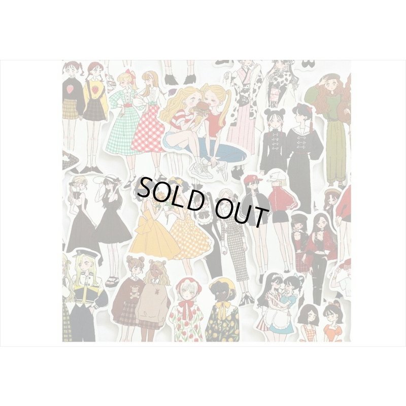 画像16: 仲良し2人組＊ダイカットシール＊50枚＊海外製