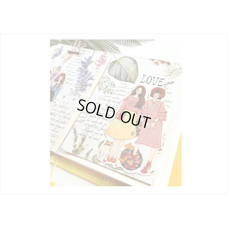 画像7: 仲良し女の子＊ダイカットシール＊9枚＊海外製