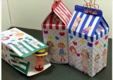 牛乳パックが作れるペーパーセット♪ギフトBOX＊3色入り♪着せ替え人形＊オリジナル