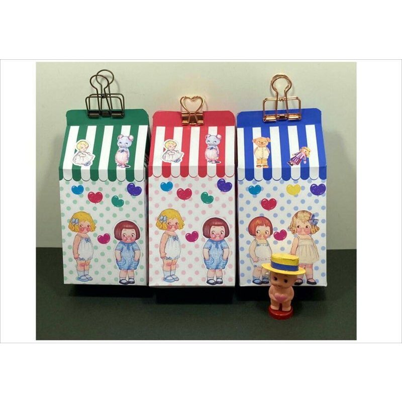 画像3: 牛乳パックが作れるペーパーセット♪ギフトBOX＊3色入り♪着せ替え人形＊オリジナル