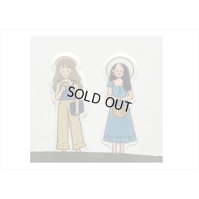 画像5: 40枚＊お出かけファッション＊和紙シール＊ダイカット＊海外製