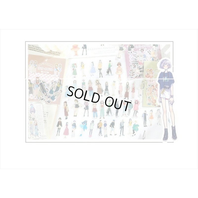 画像9: 40枚＊ボーイッシュ＊和紙シール＊ダイカット＊海外製