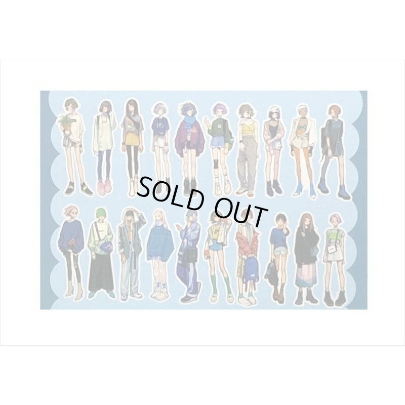 画像8: 40枚＊ボーイッシュ＊和紙シール＊ダイカット＊海外製