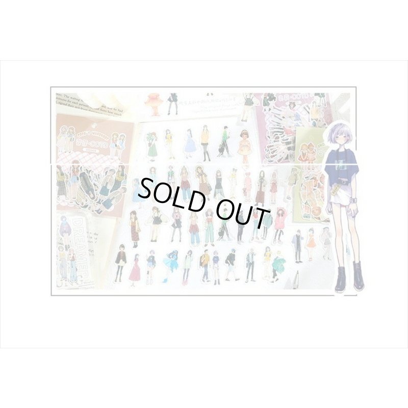 画像9: 40枚＊モデルみたい＊和紙シール＊ダイカット＊海外製