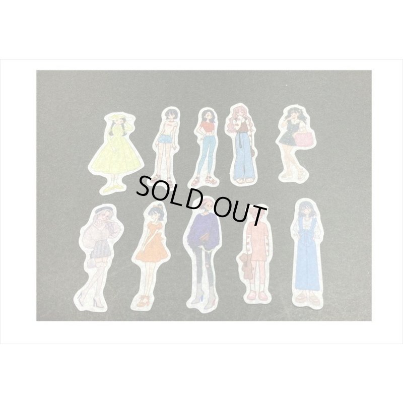 画像6: 40枚＊モデルみたい＊和紙シール＊ダイカット＊海外製