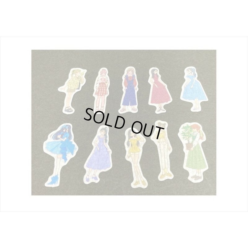 画像7: 40枚＊モデルみたい＊和紙シール＊ダイカット＊海外製