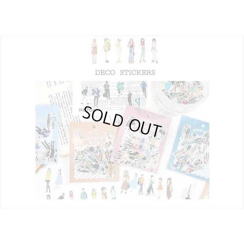 画像11: 40枚＊モデルみたい＊和紙シール＊ダイカット＊海外製