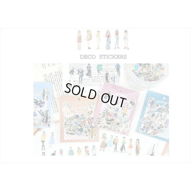 画像11: 40枚＊ネコ娘＊和紙シール＊ダイカット＊海外製