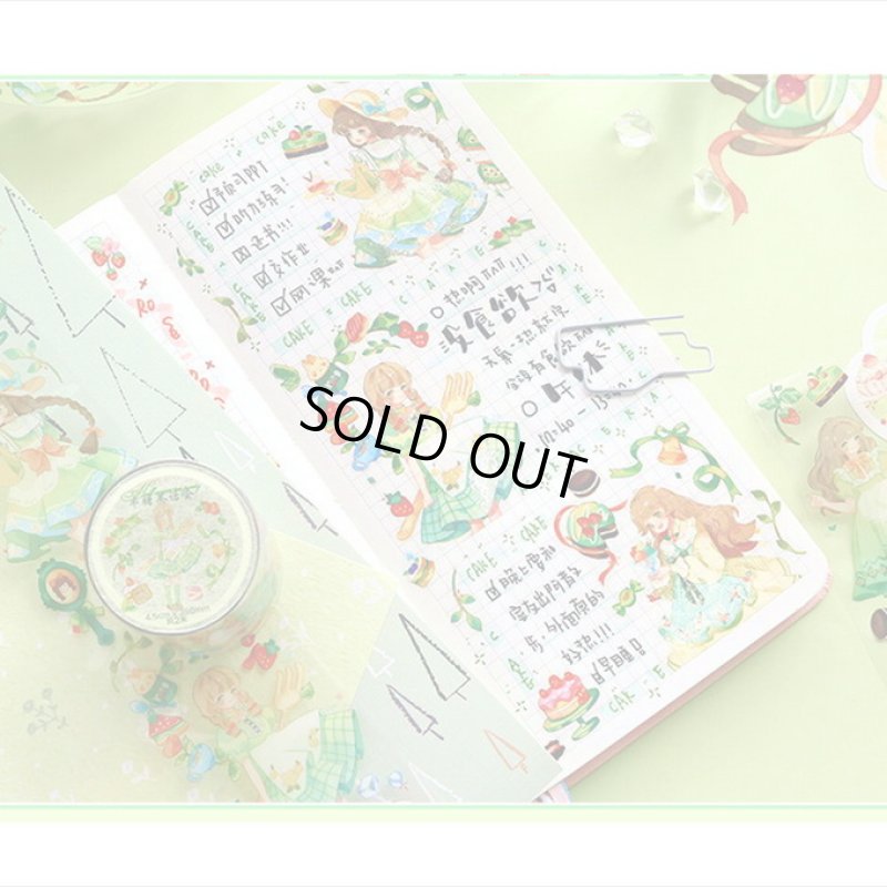 画像4: 元気少女♪グリーン＊PETテープ＊女の子＊はく離式＊海外製＊クリックポスト不可