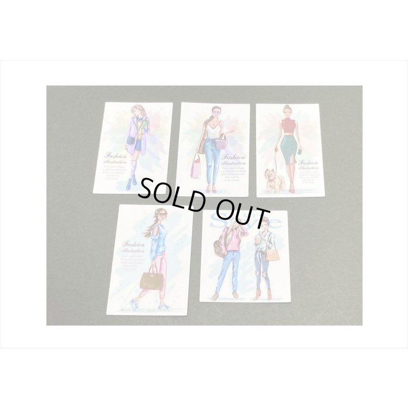 画像7: オシャレなレディ＊(2)・ピースサインの女性＊15枚＊海外製