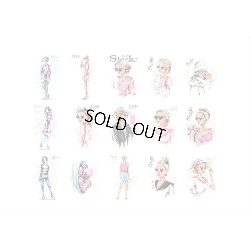 画像9: オシャレなレディ＊(6)・サングラスの女性＊15枚＊海外製