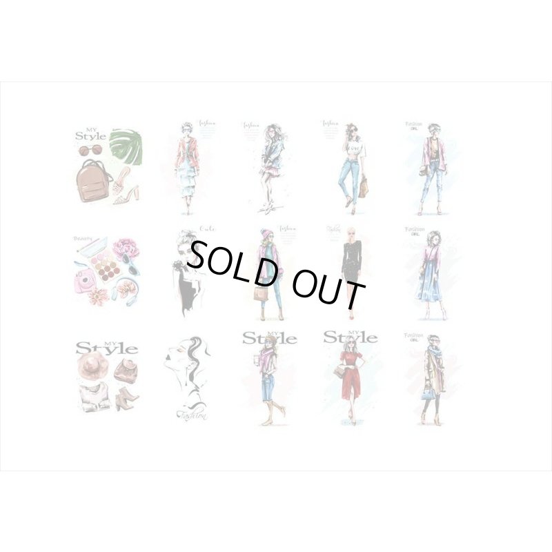 画像9: オシャレなレディ＊(7)・ジーンズの女性＊15枚＊海外製