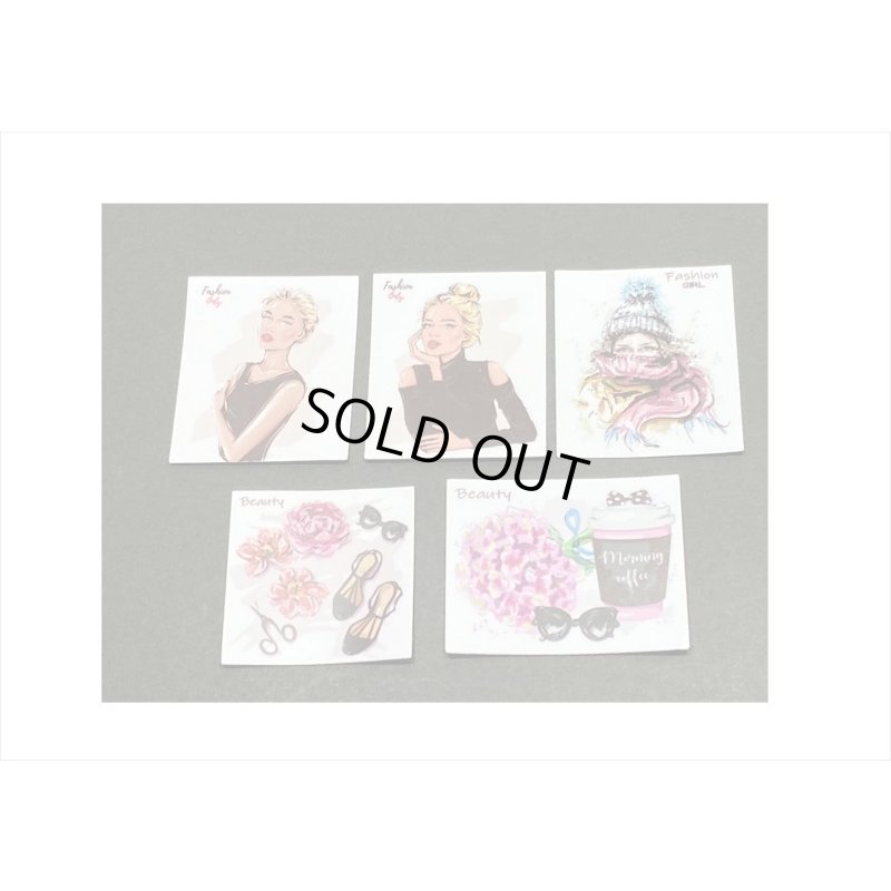 画像8: オシャレなレディ＊(8)・おだんごヘアの女性＊15枚＊海外製