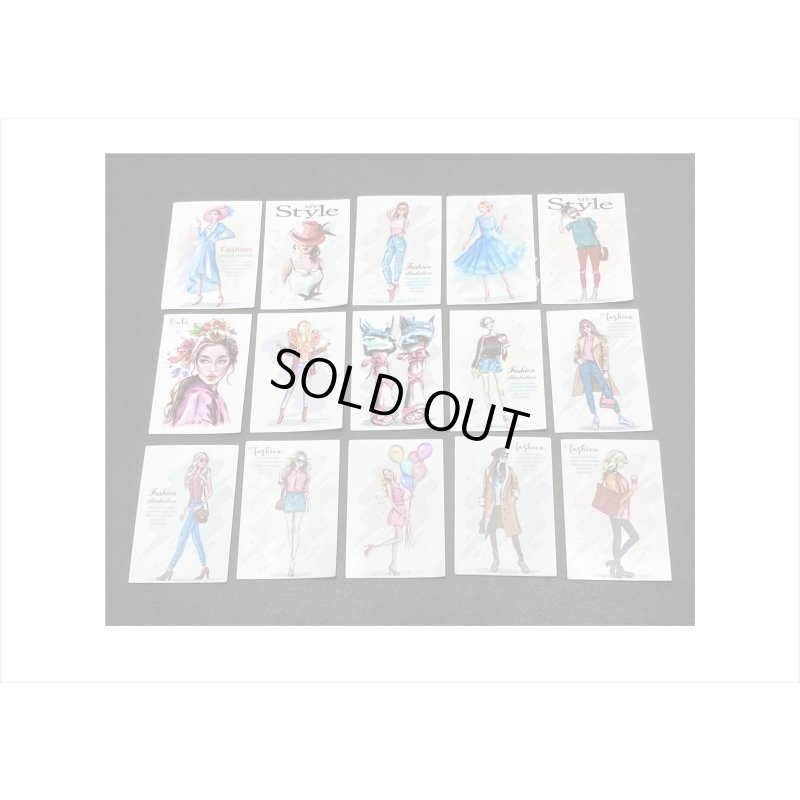 画像5: オシャレなレディ＊(1)・帽子の女性＊15枚＊海外製