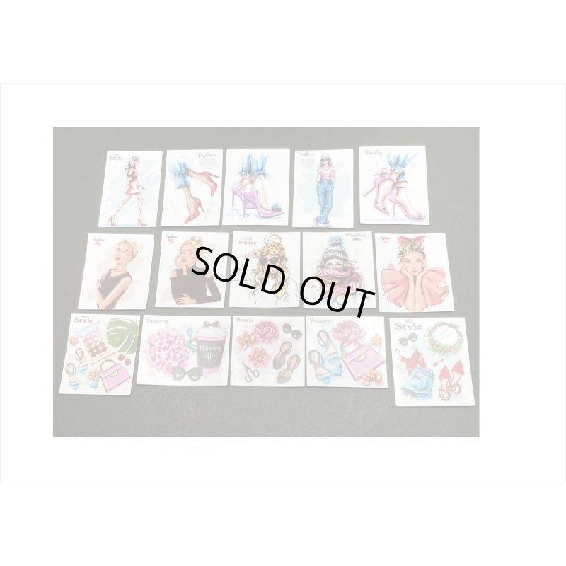 画像5: オシャレなレディ＊(8)・おだんごヘアの女性＊15枚＊海外製