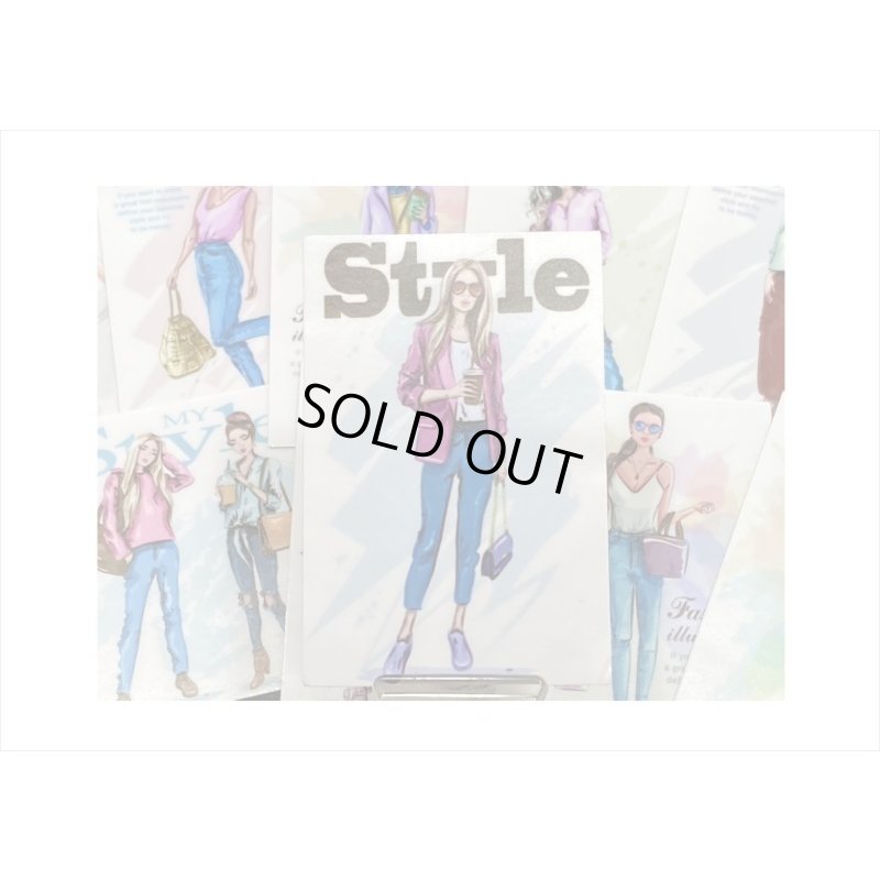 画像4: オシャレなレディ＊(2)・ピースサインの女性＊15枚＊海外製