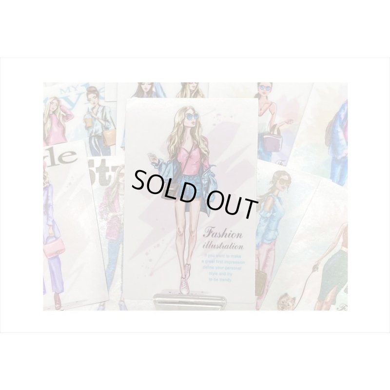 画像3: オシャレなレディ＊(2)・ピースサインの女性＊15枚＊海外製