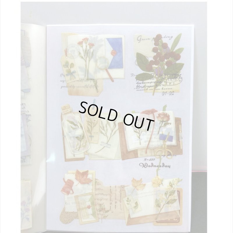 画像9: 防水PETシール帳＊草木と動物＊ダイカット＊20シート＊海外製