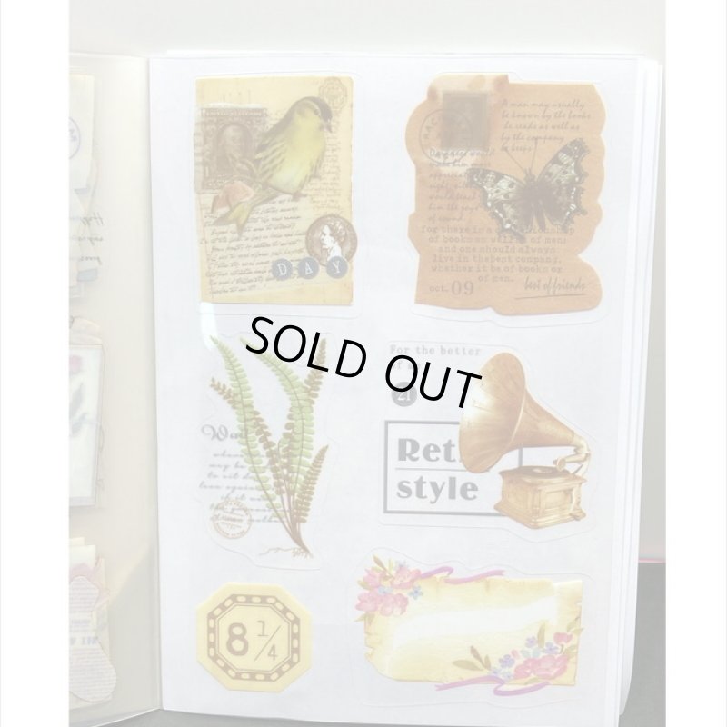 画像5: 防水PETシール帳＊草木と動物＊ダイカット＊20シート＊海外製