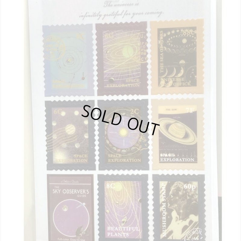 画像10: 防水PETシール帳＊宇宙＊ダイカット＊20シート＊海外製