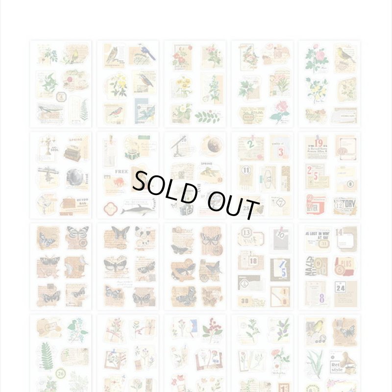 画像15: 防水PETシール帳＊草木と動物＊ダイカット＊20シート＊海外製