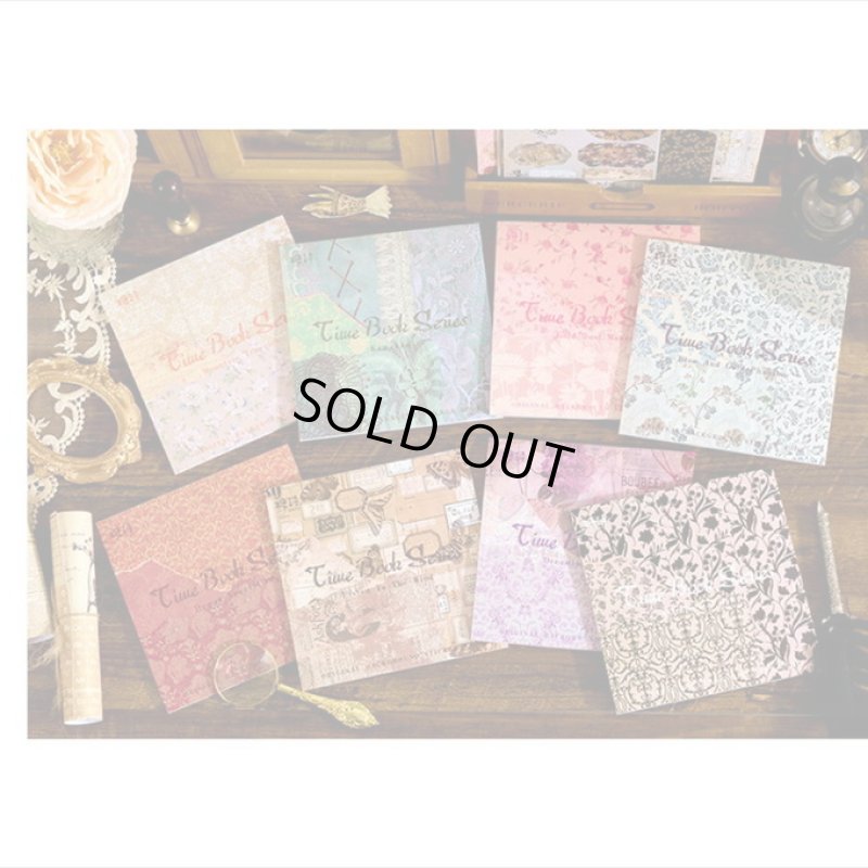 画像19: レッド＊正方形のシールブック＊金箔入りダイカットシール付き＊20枚＊海外製