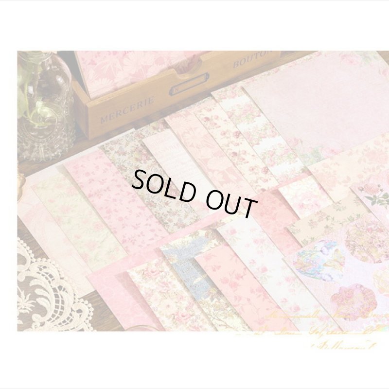 画像9: ピンク＊正方形のシールブック＊金箔入りダイカットシール付き＊20枚＊海外製