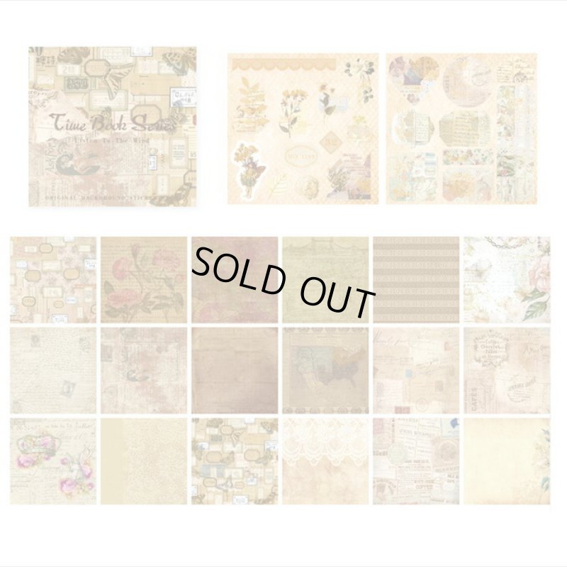 画像7: ブラウン＊正方形のシールブック＊金箔入りダイカットシール付き＊20枚＊海外製