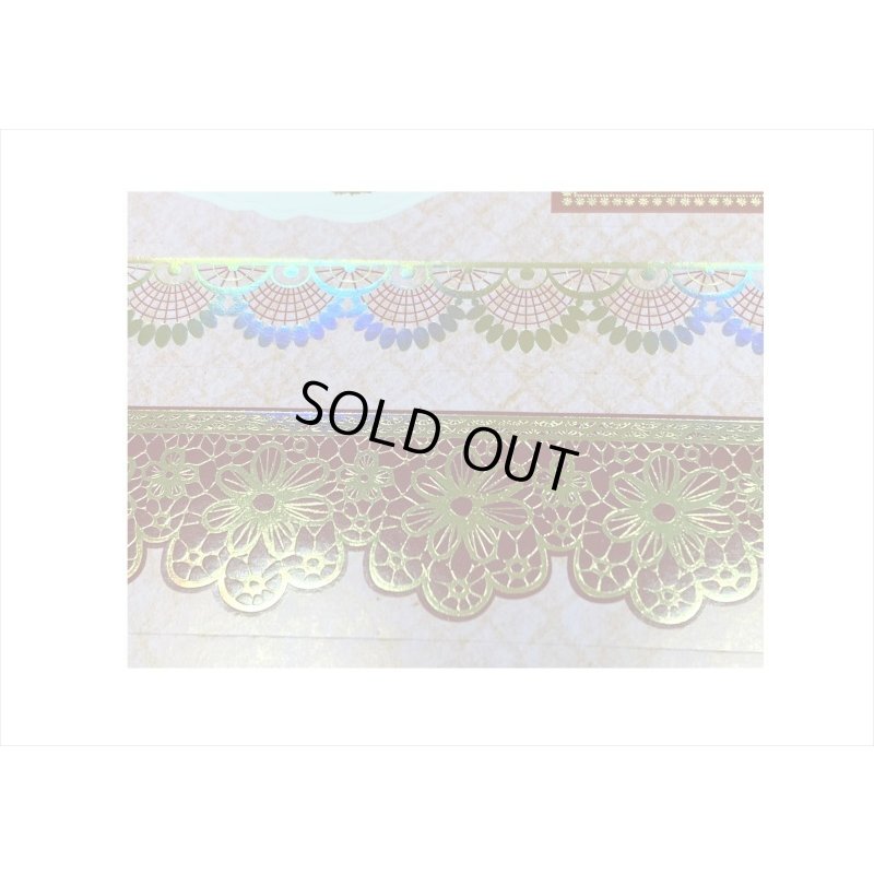 画像6: レッド＊正方形のシールブック＊金箔入りダイカットシール付き＊20枚＊海外製