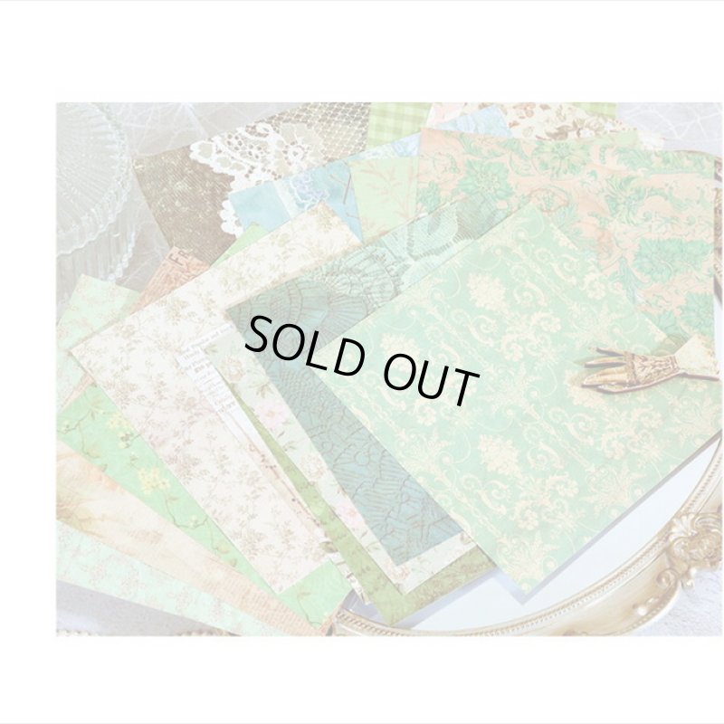 画像9: グリーン＊正方形のシールブック＊金箔入りダイカットシール付き＊20枚＊海外製