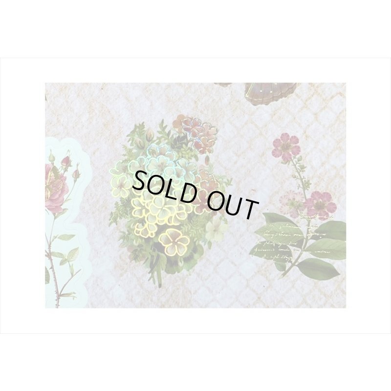 画像6: ピンク＊正方形のシールブック＊金箔入りダイカットシール付き＊20枚＊海外製