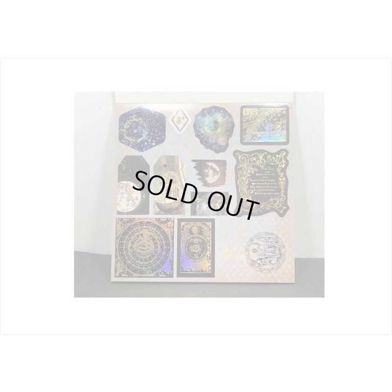 画像3: ブラック＊正方形のシールブック＊金箔入りダイカットシール付き＊20枚＊海外製