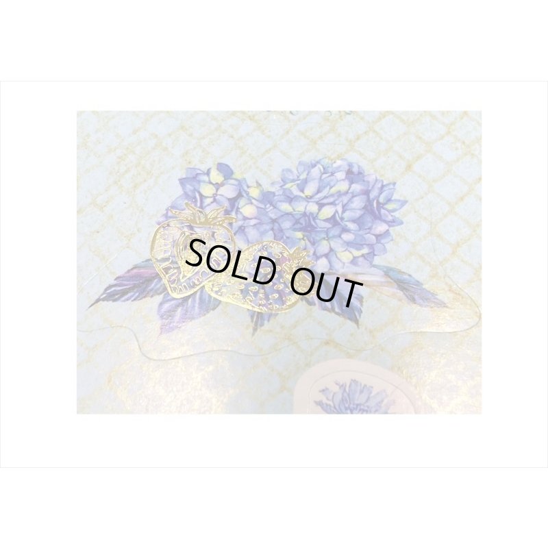 画像6: ブルー＊正方形のシールブック＊金箔入りダイカットシール付き＊20枚＊海外製