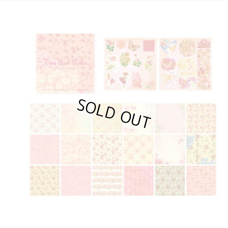 画像7: ピンク＊正方形のシールブック＊金箔入りダイカットシール付き＊20枚＊海外製