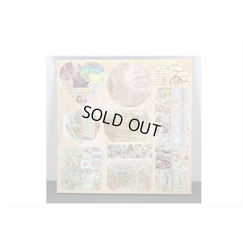 画像4: ブラウン＊正方形のシールブック＊金箔入りダイカットシール付き＊20枚＊海外製