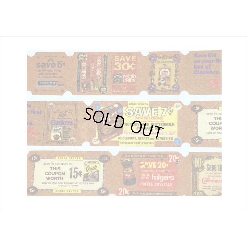 画像3: アンティーククーポン＊茶色のチケット＊はく離式＊海外マステ