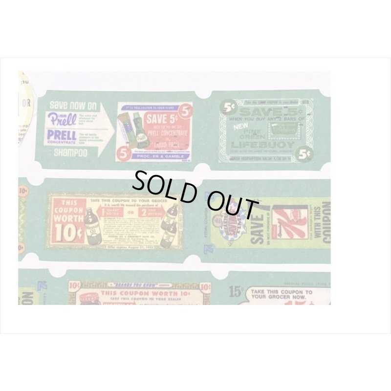 画像4: アンティーククーポン＊緑のチケット＊はく離式＊海外マステ