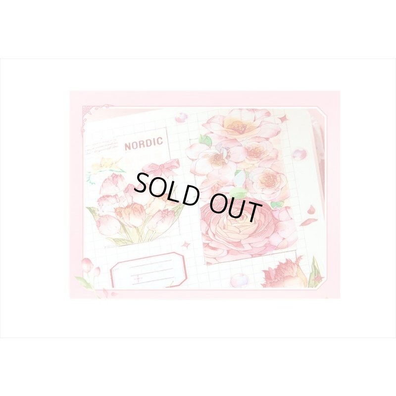 画像7: ピンクのバラ＊特殊インク＊PETテープ＊はく離式＊海外マステ