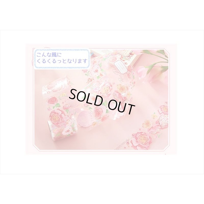 画像5: ピンクのバラ＊特殊インク＊PETテープ＊はく離式＊海外マステ