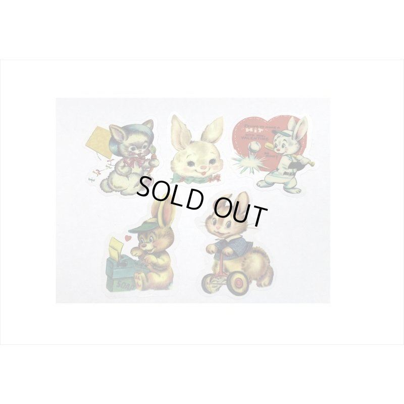 画像5: わいわいアニマル＊うさぎ＊PETシール＊40枚＊ダイカット＊海外製
