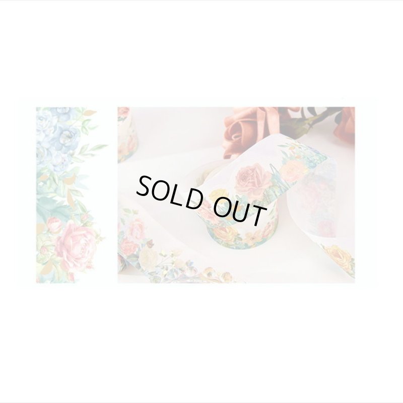 画像11: 桜色の花＊ナミナミマステ＊金箔＊はく離式＊海外マステ