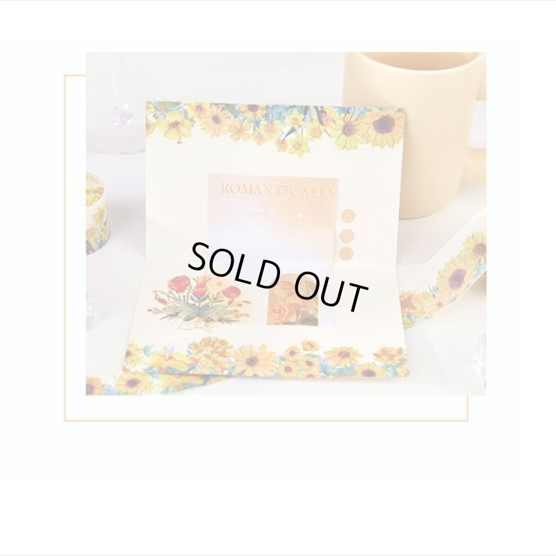 画像7: ひまわり＊ナミナミマステ＊金箔＊はく離式＊海外マステ