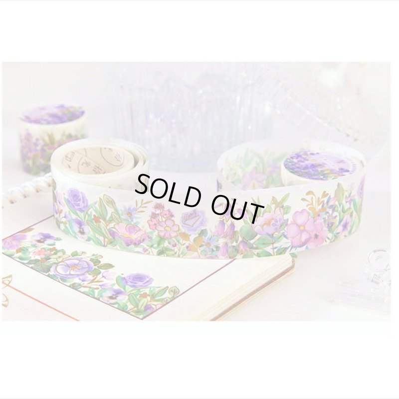 画像5: 紫の蘭＊ナミナミマステ＊金箔＊はく離式＊海外マステ