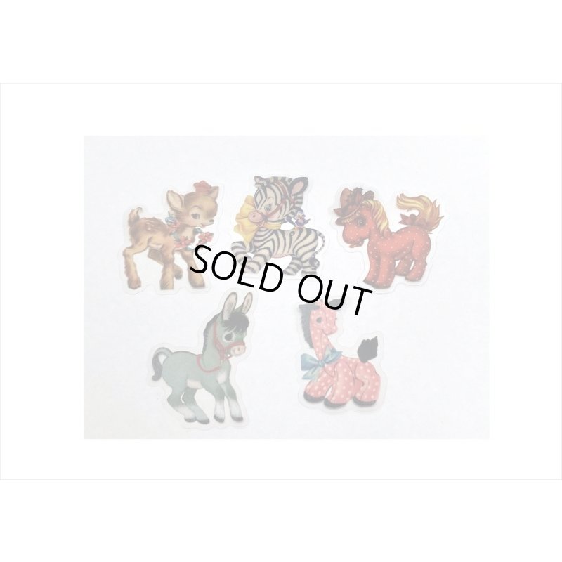 画像6: わいわいアニマル＊バンビ＆うま＊PETシール＊40枚＊ダイカット＊海外製