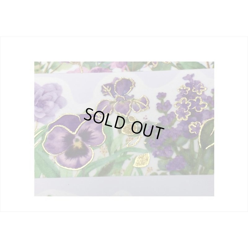 画像3: 紫の蘭＊ナミナミマステ＊金箔＊はく離式＊海外マステ