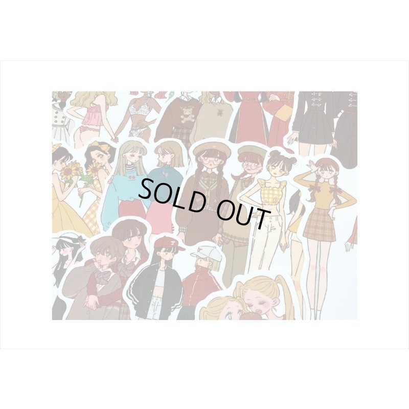 画像8: 仲良し2人組＊ダイカットシール＊50枚＊海外製