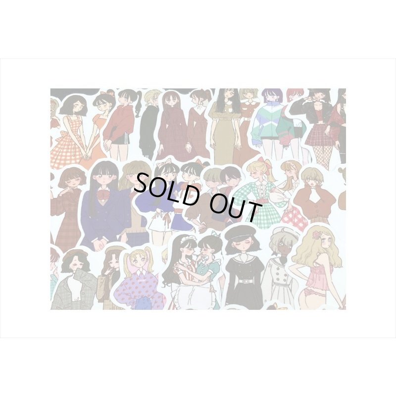 画像6: 仲良し2人組＊ダイカットシール＊50枚＊海外製