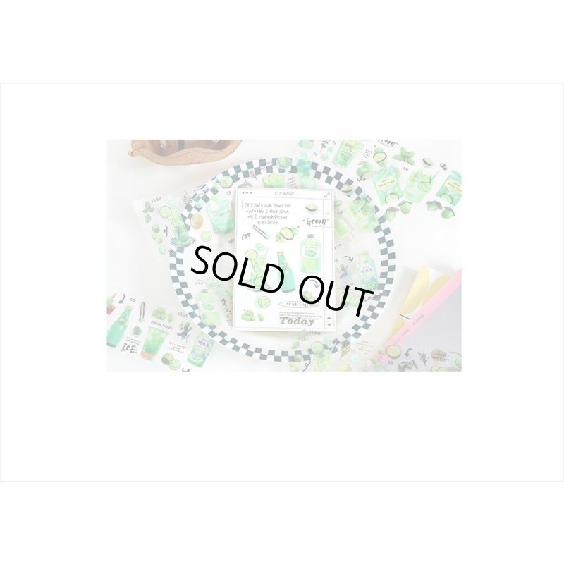 画像8: わくわくステッカー♪グリーン＊PETシール＊海外製